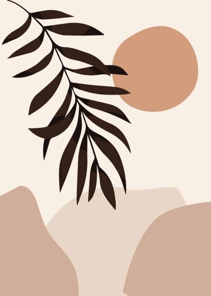 Boho Abstract Print Wall Art Poster