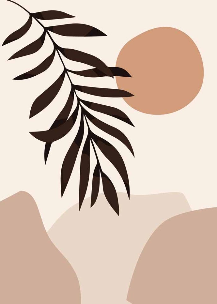 Boho Abstract Print Wall Art Poster - Image 1