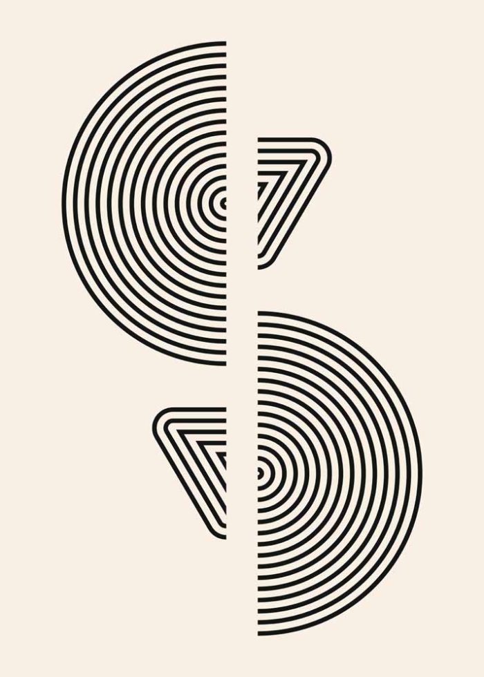 Boho Abstract Print Wall Art Poster - Image 1
