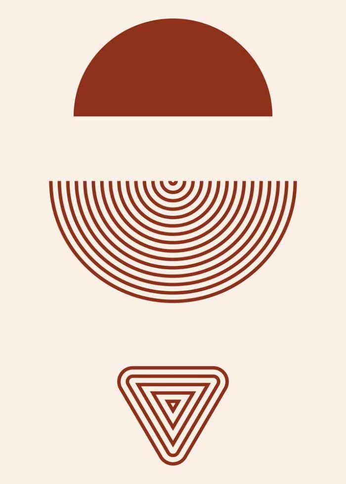 Boho Abstract Print Wall Art Poster - Image 1