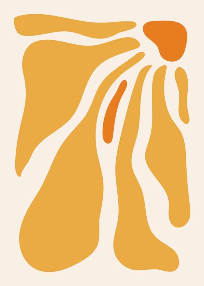 Boho Abstract Print Wall Art Poster - Image 1
