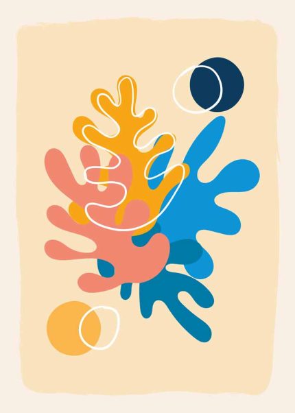 Boho Abstract Print Wall Art Poster