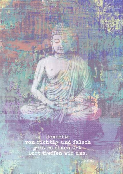 Rumi Quote Poster: Beyond Right and Wrong Art Print Mindfulness Digital Download Illustration