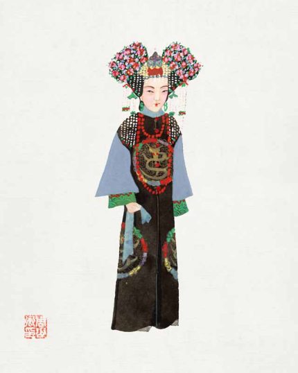Chinese Empress costume Chinese Print Wall Art Poster