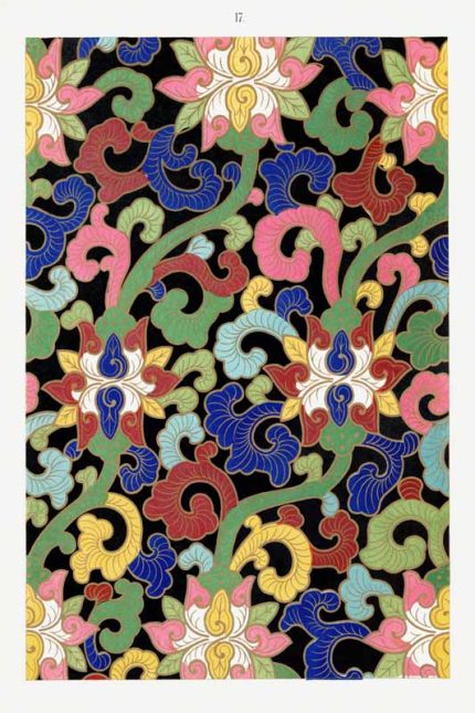 Chinese Botanical Floral Print Wall Art Poster