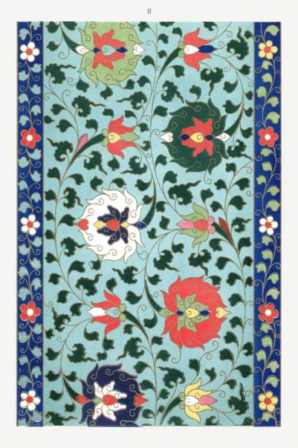 Chinese Botanical Floral Print Wall Art Poster