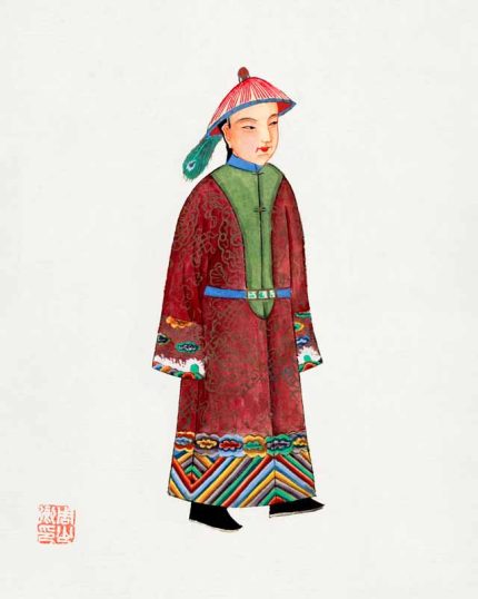 Chinese men_s ordinary clothing Chinese Print Wall Art Poster