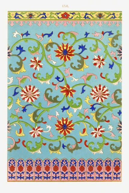 Chinese Botanical Floral Print Wall Art Poster