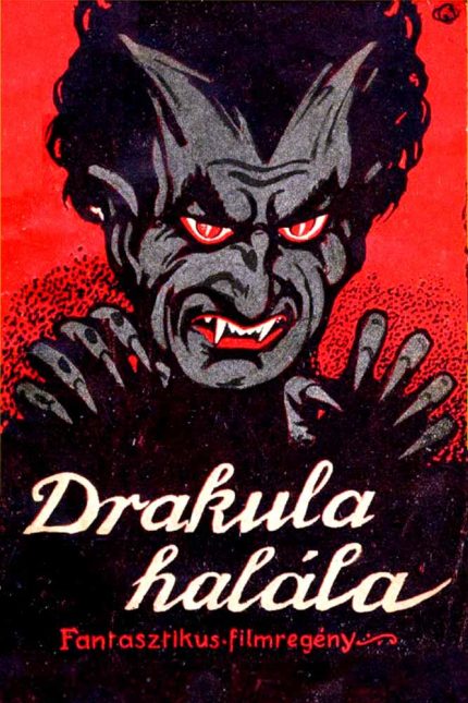 Drakula halála (Dracula's Death) Vintage Hungarian Movie Poster/Book Cover, Horror, Vampire, 1920s/1930s Movie Poster Wall Art