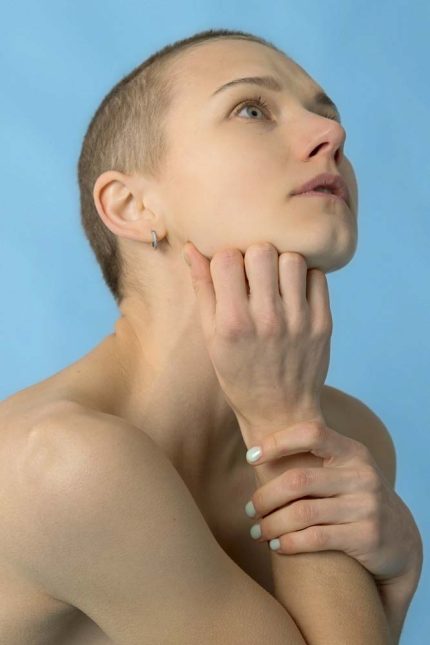 Contemplation in Blue For Skincare Product Commercial Use Digital Downloadable Photo