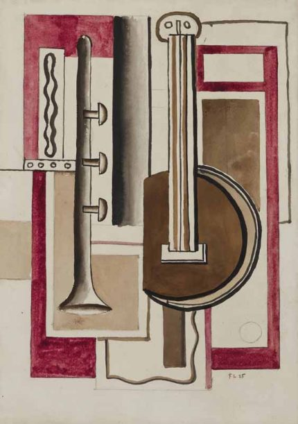 Fernand Léger Composition  la mandoline et  la trompette 1925 Wall Art Poster