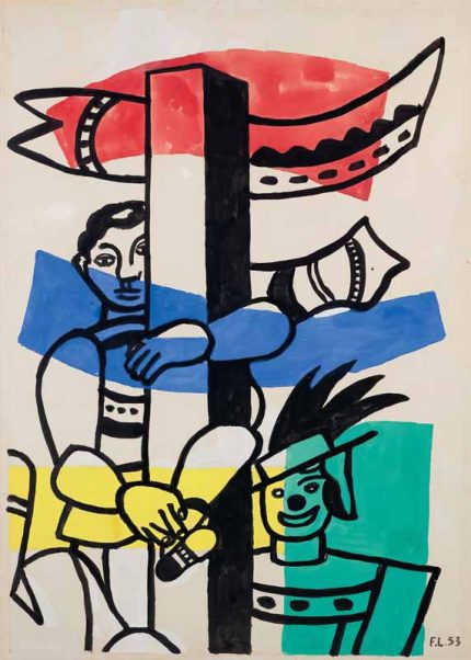 Fernand Léger Les deux clowns 1953 Wall Art Poster