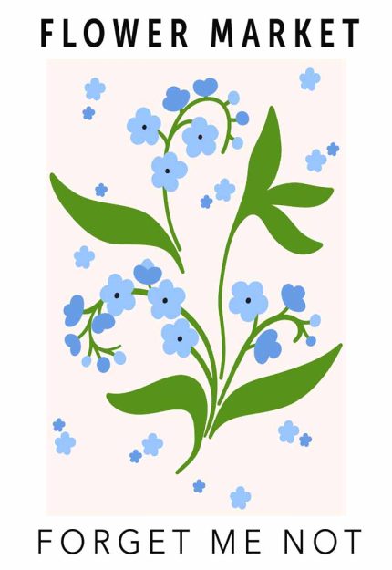 Flower Market Botanical Flower Print Wall Art Poster