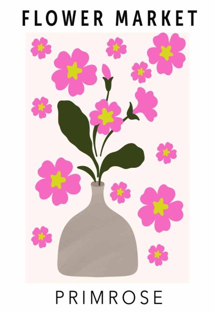 Flower Market Botanical Flower Print Wall Art Poster