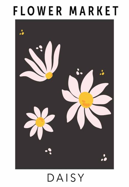 Flower Market Botanical Flower Print Wall Art Poster