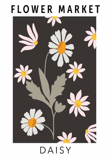 Flower Market Botanical Flower Print Wall Art Poster