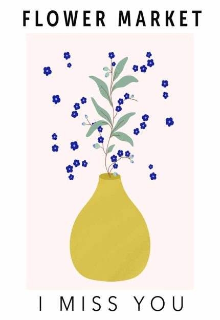 Flower Market Botanical Flower Print Wall Art Poster
