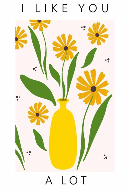 Flower Market Botanical Flower Print Wall Art Poster