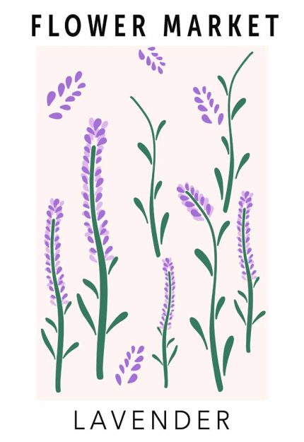 Flower Market Botanical Flower Print Wall Art Poster