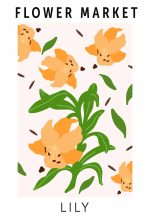 Flower Market Botanical Flower Print Wall Art Poster