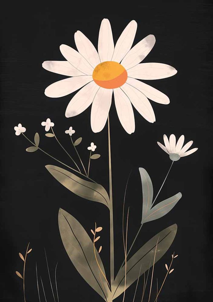 Floral Botanical Flower Print Wall Art Poster - Image 1