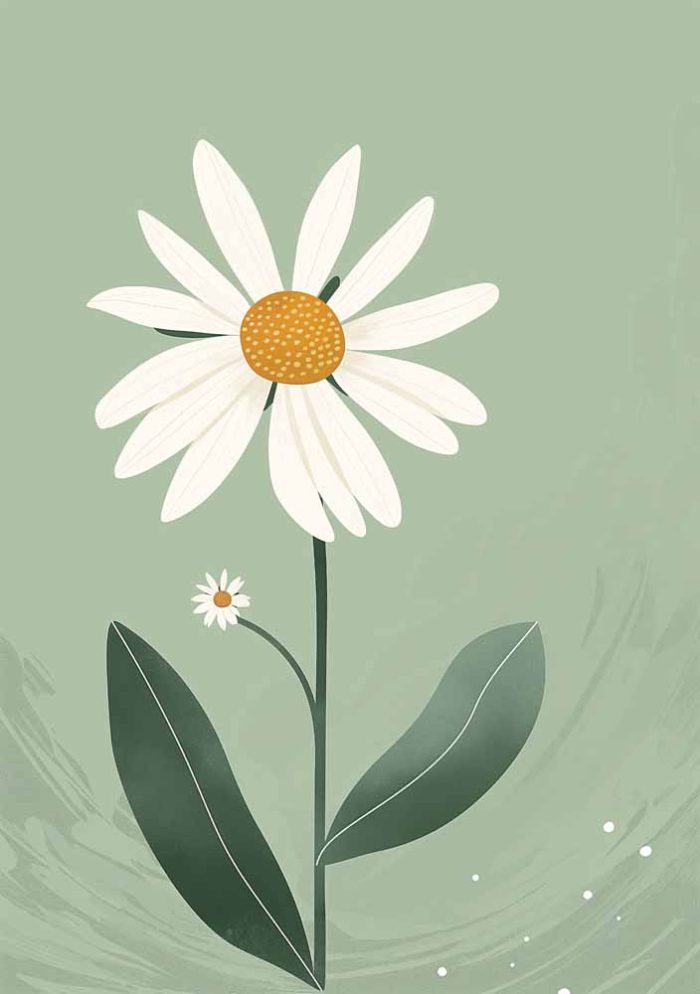 Floral Botanical Flower Print Wall Art Poster - Image 1