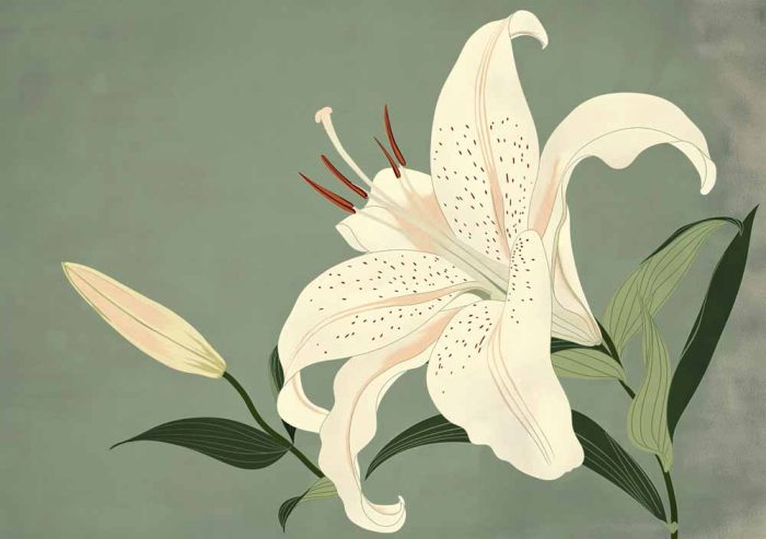 Floral Botanical Flower Print Wall Art Poster - Image 1