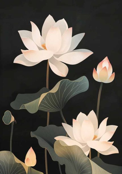 Floral Botanical Flower Print Wall Art Poster