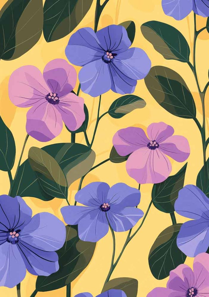 Floral Botanical Flower Print Wall Art Poster - Image 1