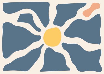 Abstract Organic Shapes - Modern Minimalist Art Print Floral Botanical Flower Print Wall Art Poster