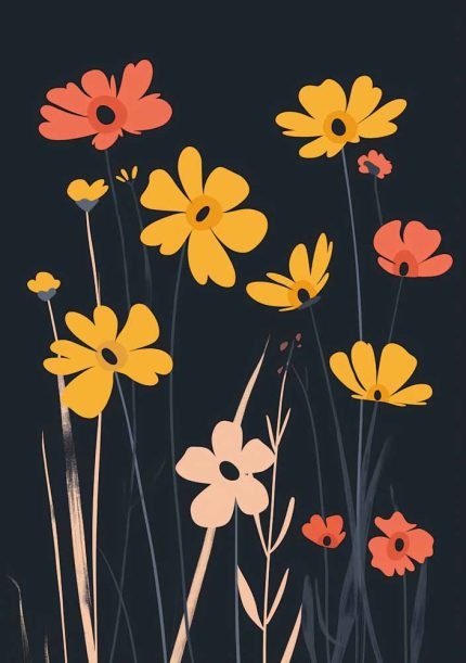 Floral Botanical Flower Print Wall Art Poster