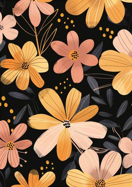 Floral Botanical Flower Print Wall Art Poster
