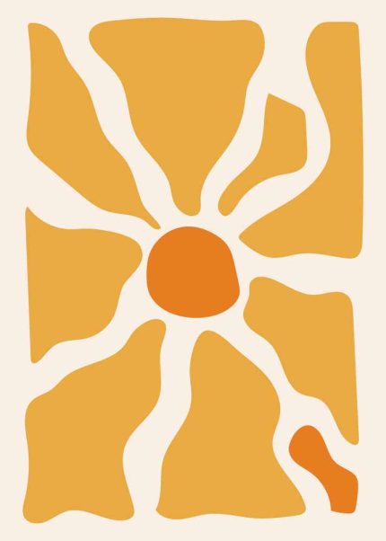 Abstract Organic Shapes - Modern Minimalist Art Print Floral Botanical Flower Print Wall Art Poster