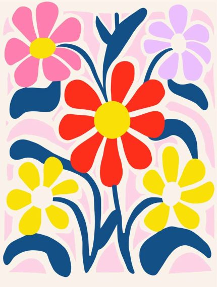 Floral Botanical Flower Print Wall Art Poster