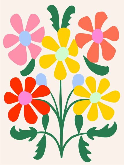 Floral Botanical Flower Print Wall Art Poster
