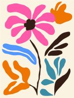 Floral Botanical Flower Print Wall Art Poster