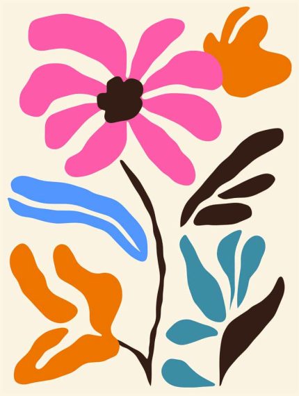 Floral Botanical Flower Print Wall Art Poster