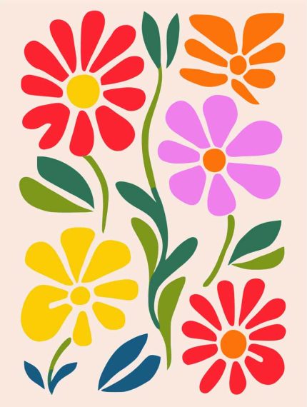 Floral Botanical Flower Print Wall Art Poster