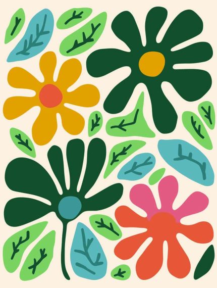 Floral Botanical Flower Print Wall Art Poster