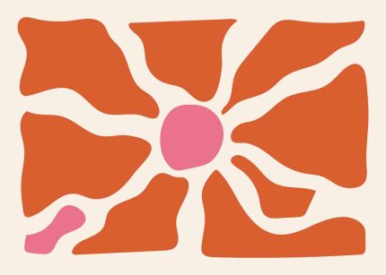 Abstract Organic Shapes - Modern Minimalist Art Print Floral Botanical Flower Print Wall Art Poster