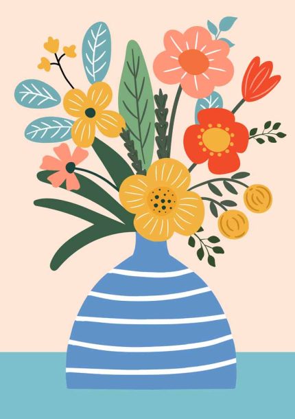 Floral Botanical Flower Print Wall Art Poster
