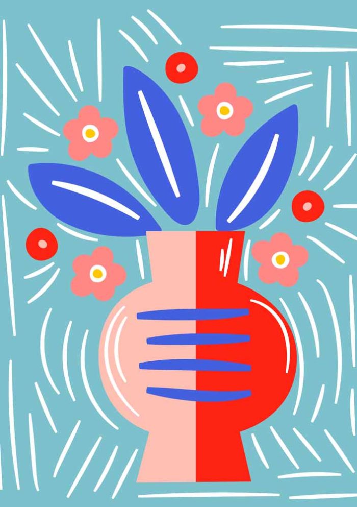 Floral Botanical Flower Print Wall Art Poster - Image 1