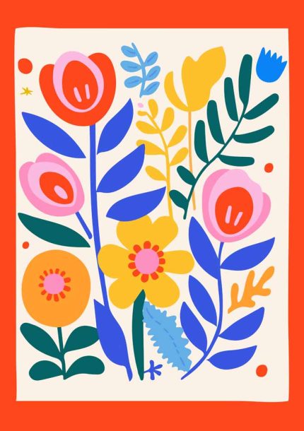 Floral Botanical Flower Print Wall Art Poster