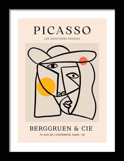 Picasso Print  Wooden Framed Poster Wall Art