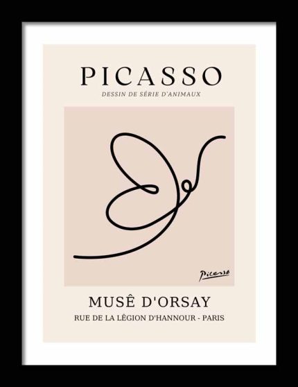 Picasso Print  Wooden Framed Poster Wall Art