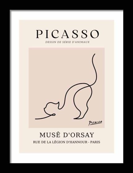 Picasso Print  Wooden Framed Poster Wall Art