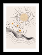Framed Poster Abstract Line Art AI Poster Wall Art Framed Poster