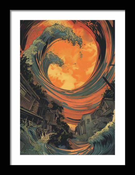 Framed Poster Experimental Art AI Poster Wall Art Framed Poster