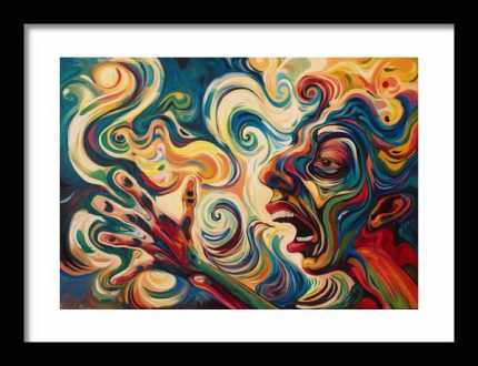 Framed Poster Expressionism Art AI Poster Wall Art Framed Poster