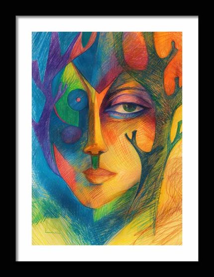 Framed Poster Expressionism Art AI Poster Wall Art Framed Poster